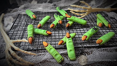 Spooky Scary Halloween Witches Finger Cookies
