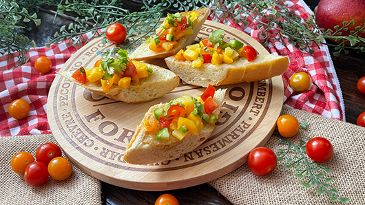 Photo of Tropical Salad Garlic Bruschetta