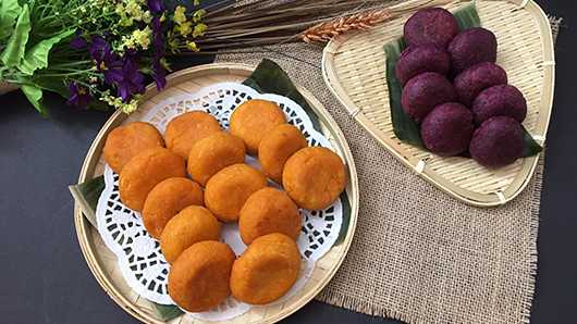 Photo of Savory Sweet Potato Fritters With Spicy Coconut Filling