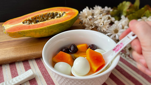 Photo of Papaya With Snow Fungus & Quail Eggs Dessert