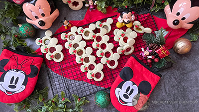 Mickey Mouse Christmas Mistletoe Stained Glass Cookies
